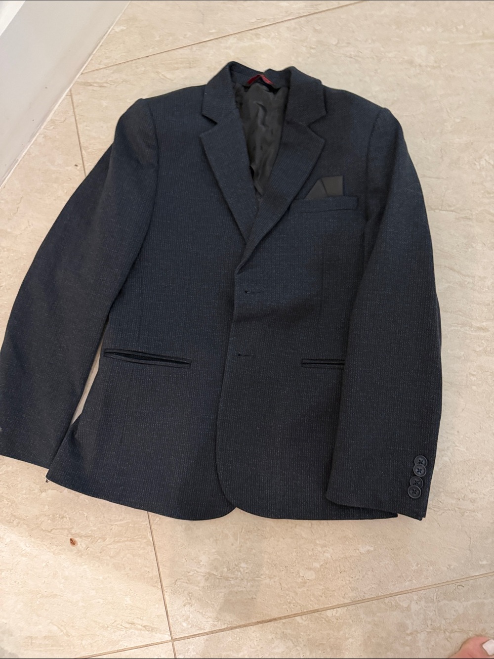 Boy’s Navy Blue Notch Lapel Blazer